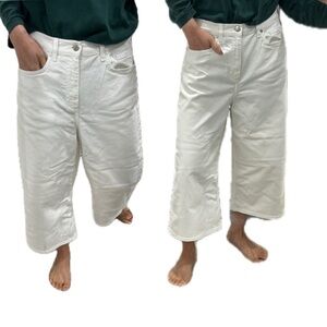 COS 26 stain* White Wide-Leg Quilted Pants